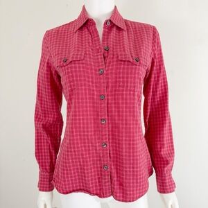 Banana Republic Red Plaid S Soft Washed Flannel Button Down Shirt